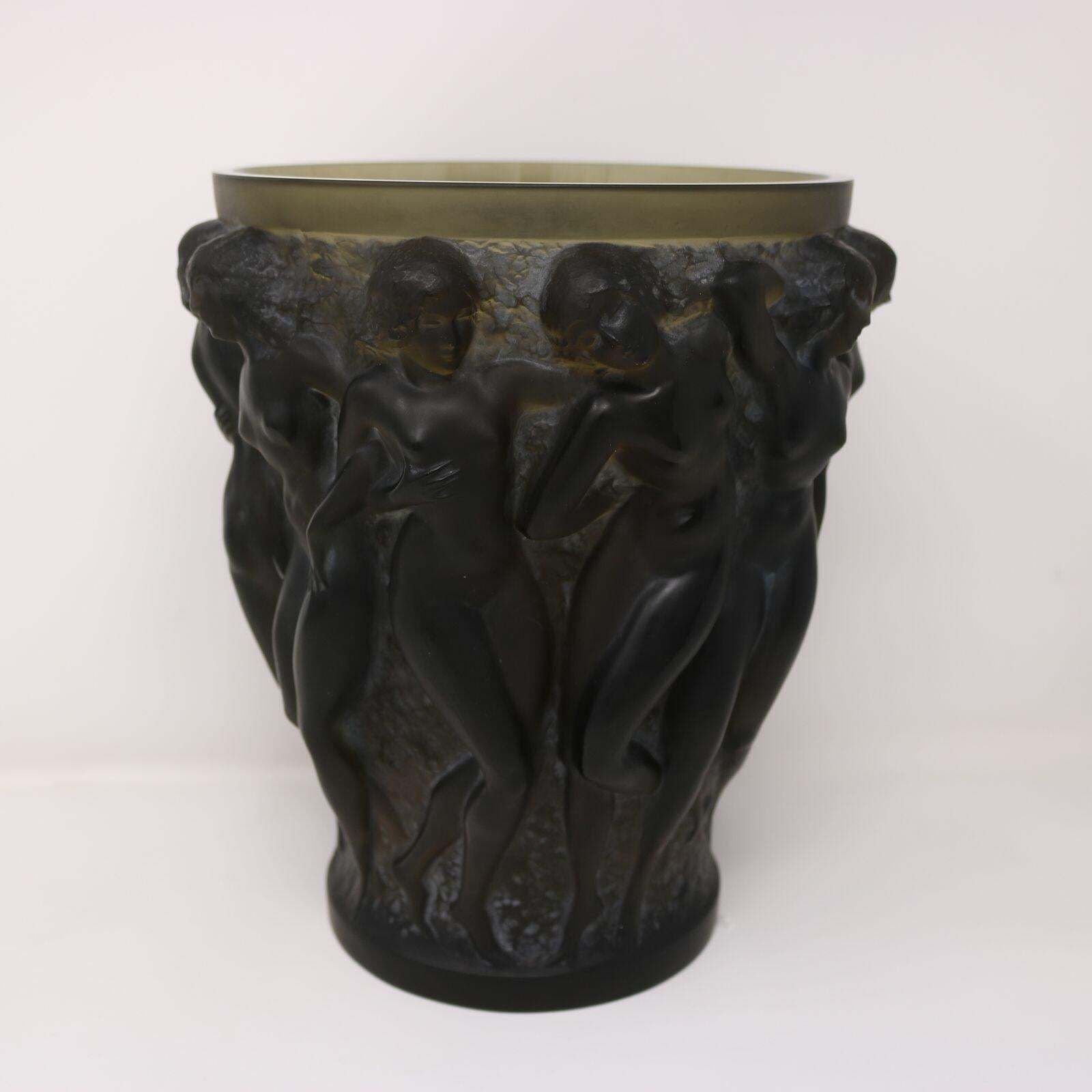 photo furniture Rene Lalique Topaz Glass Bacchantes Vase