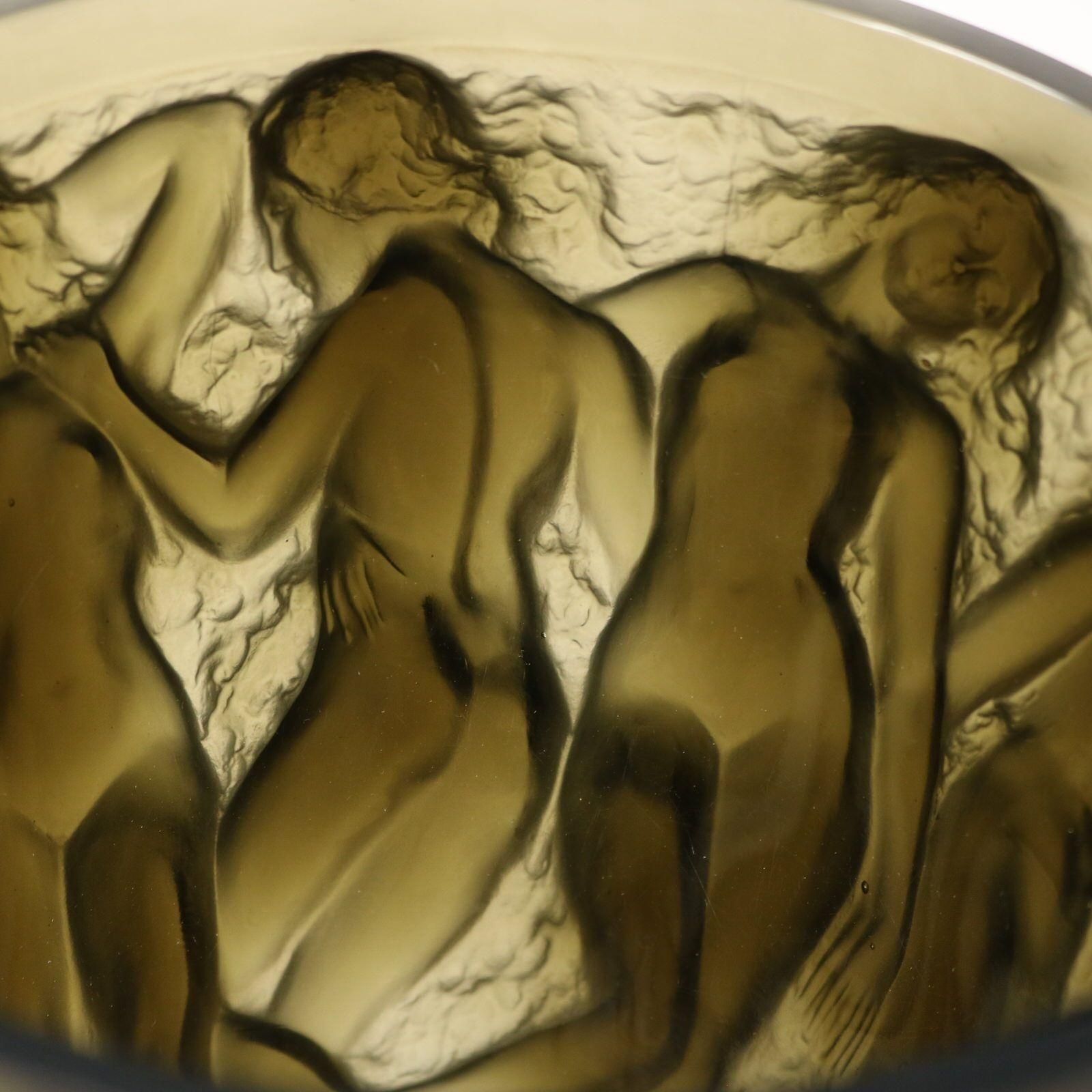 Home Decor Rene Lalique Topaz Glass Bacchantes Vase photo