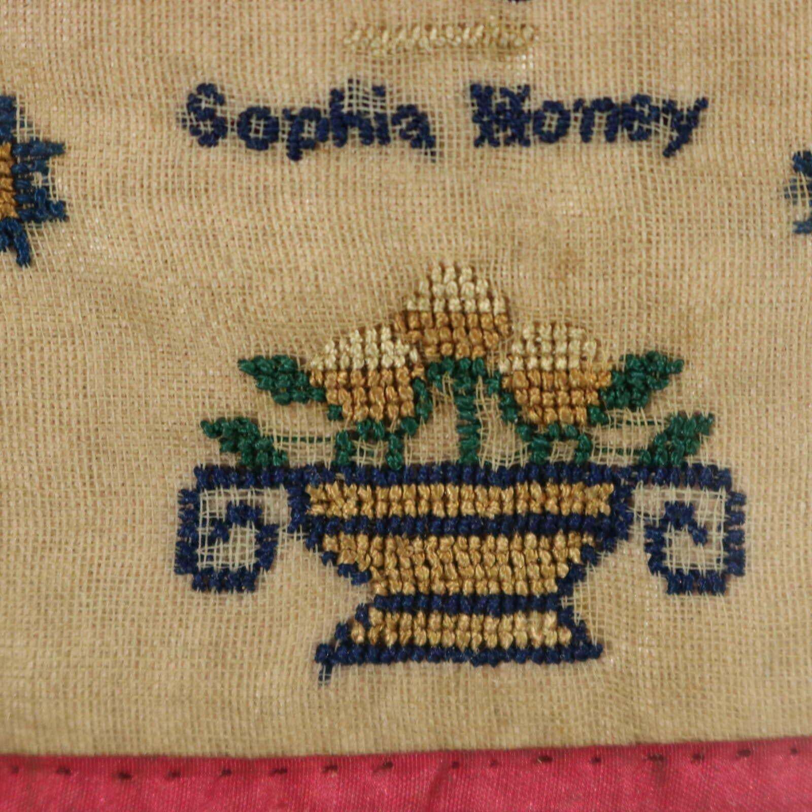 Antique Miniature Sampler, Circa 1800, By Sophia Honey photo buy