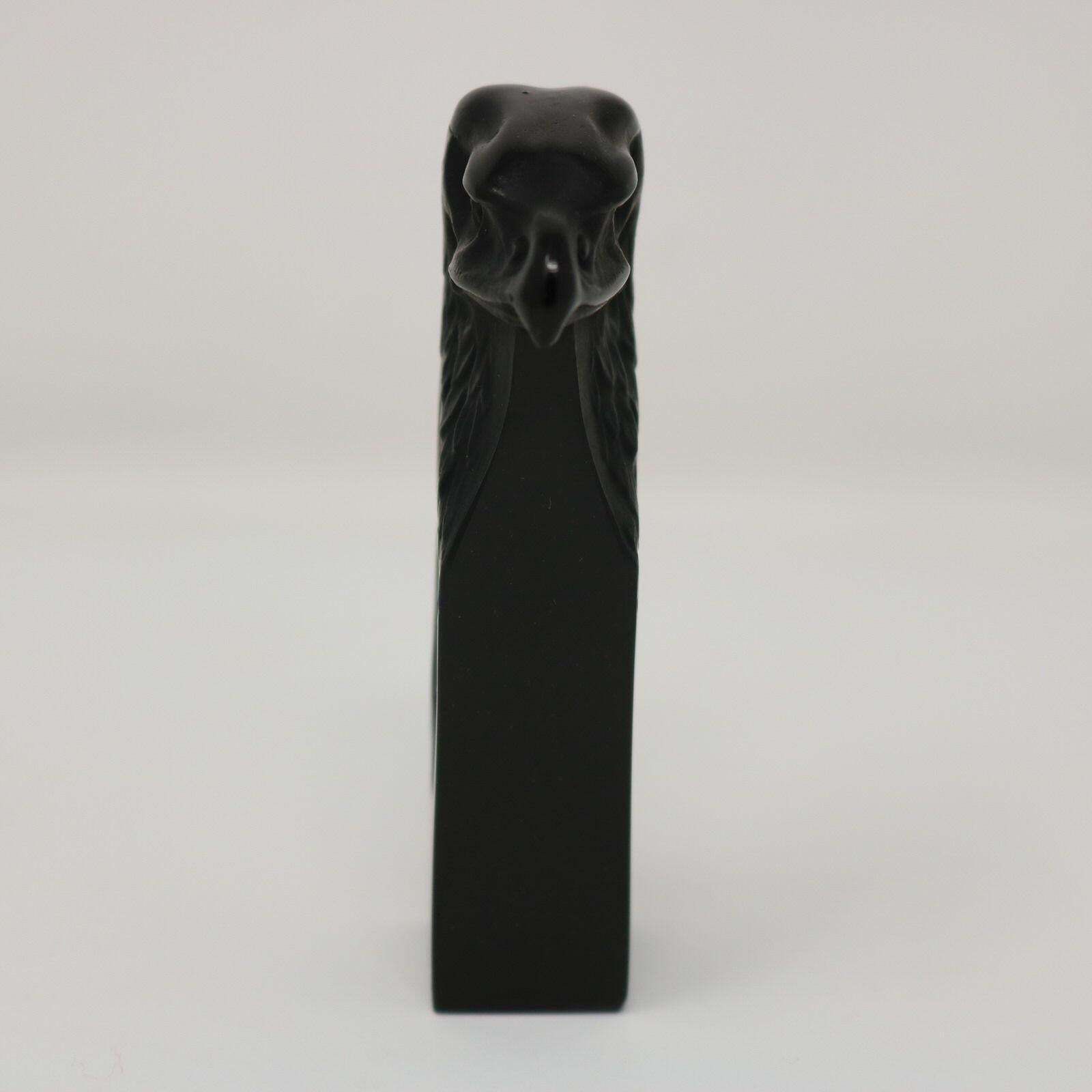 Rene Lalique Black Glass Glass 'Tete D'aigle' Cachet photo for sale