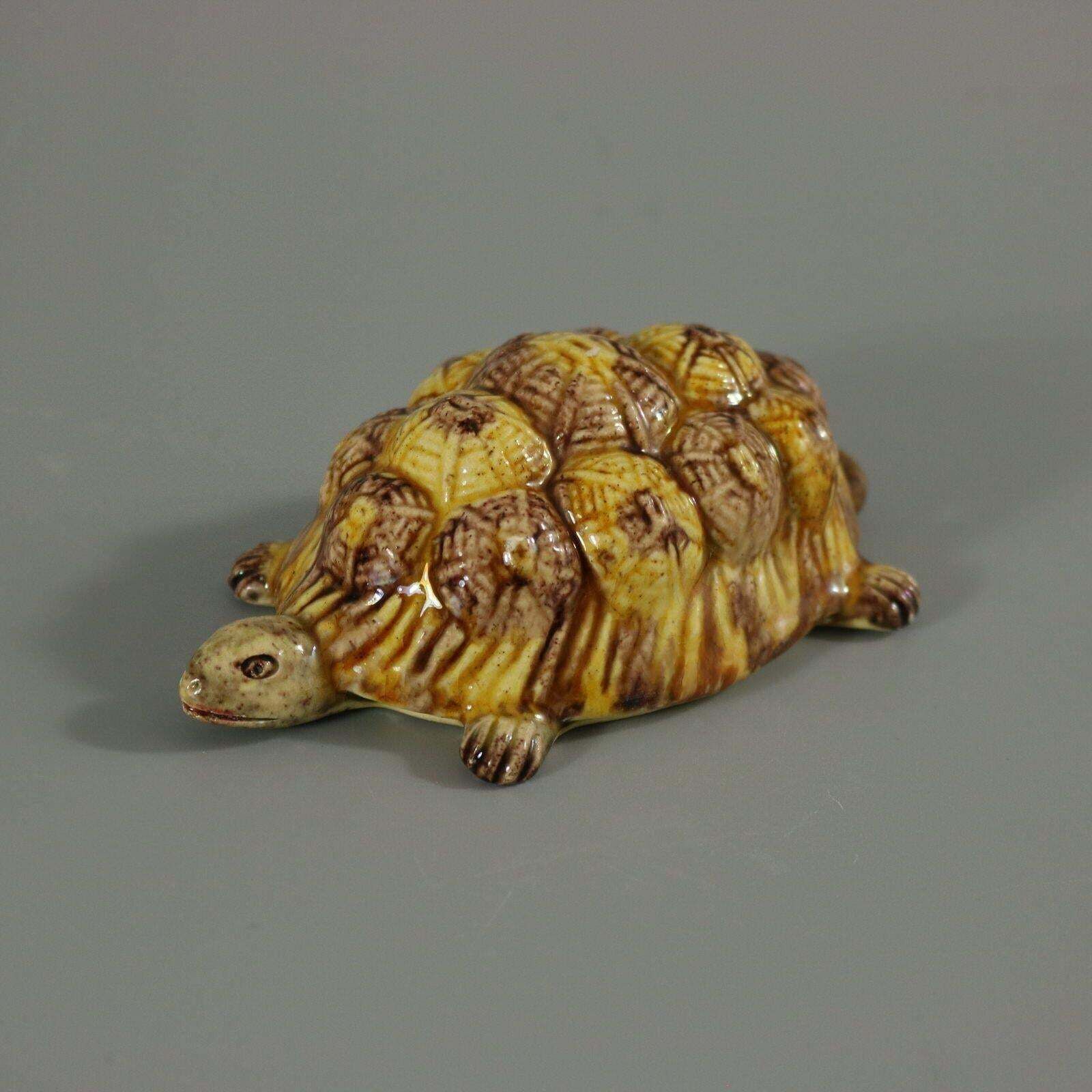Portuguese Palissy Majolica Tortoise Figure photo for sale