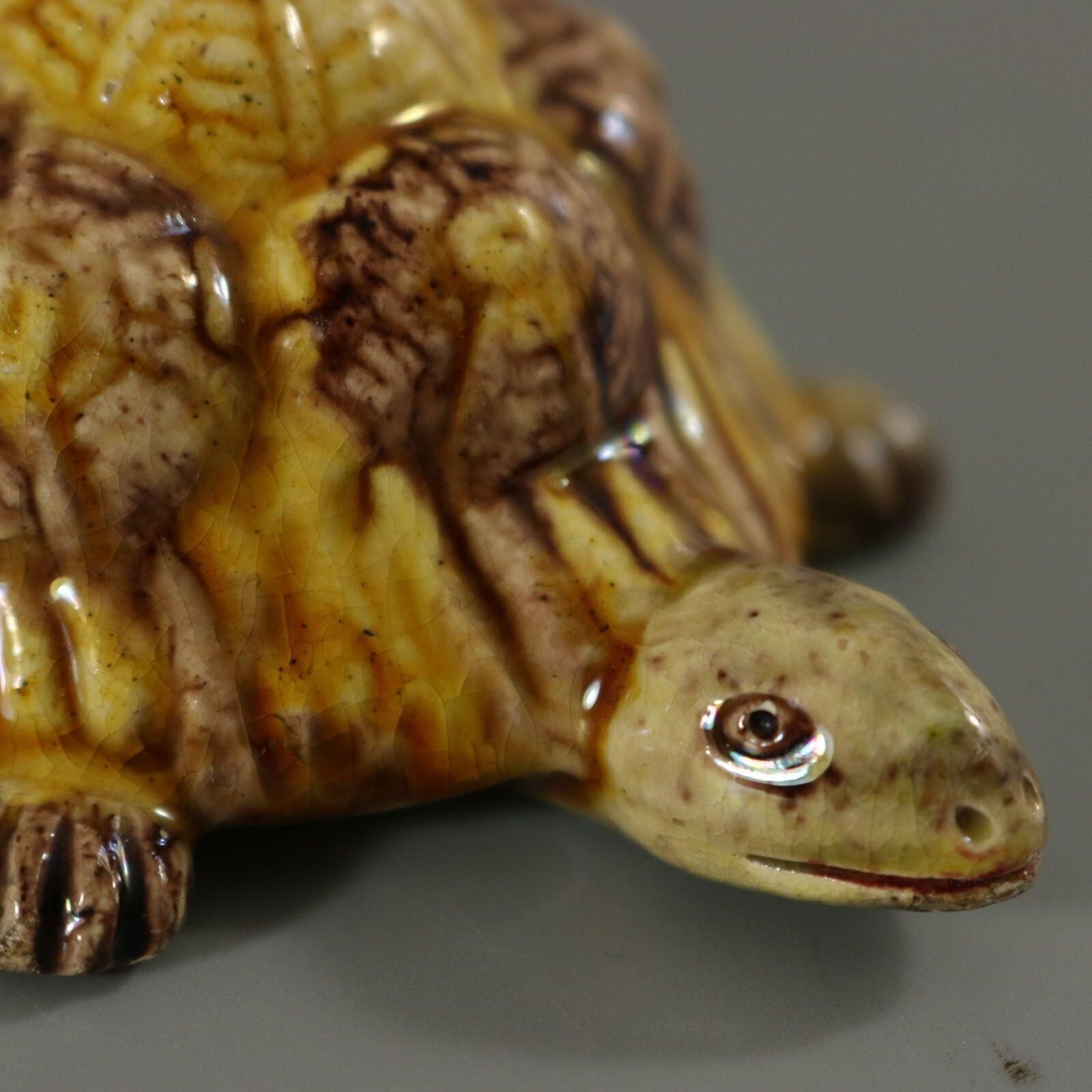 835.0 Portuguese Palissy Majolica Tortoise Figure photo