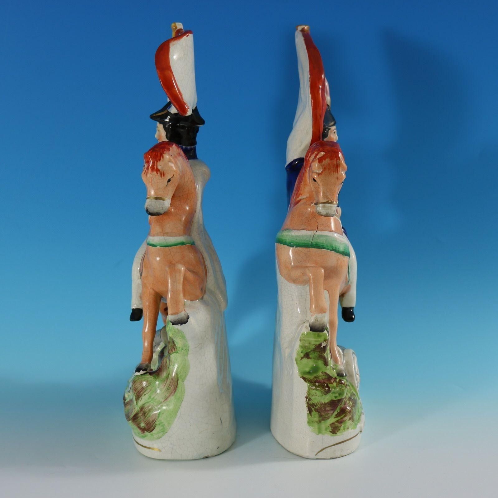 Pair Staffordshire 'Simpson & Brown' Generals On Horseback photo buy