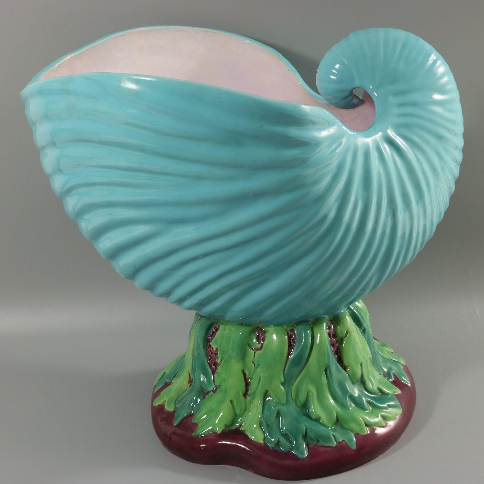 Minton Majolica Nautilus Shell bloempot photo Woonaccessoires
