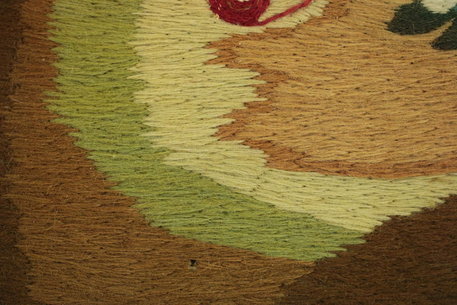 photo furniture Georgian Woolwork Picture Of Child Playing With Cat
