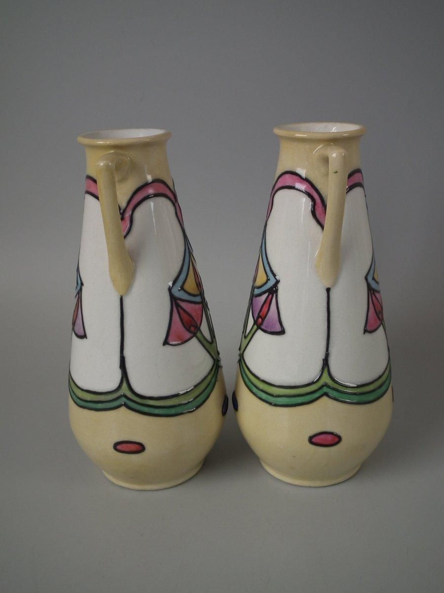 Pair Of Minton Secessionist No.12 Two Handled Vases photo vinterior