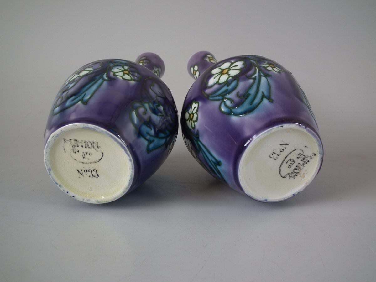 photo buy Pair Of Minton Secessionist Purple No.33 Vases
