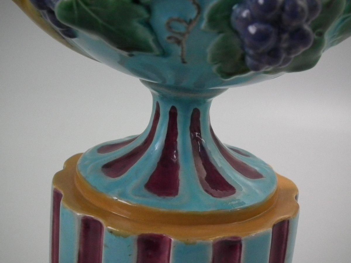 1995.0 Minton Majolica Two Handled Vase On Pedestal photo