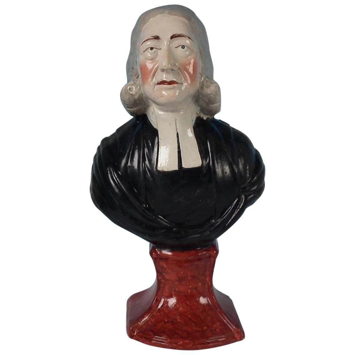 Staffordshire Pearlware 'John Wesley' Bust