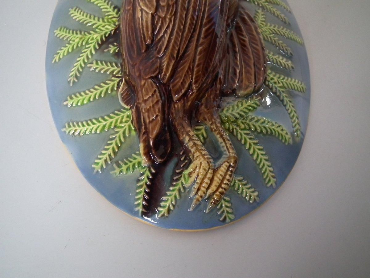 photo buy George Jones Majolica Partridge Game Pie Dish And Cover