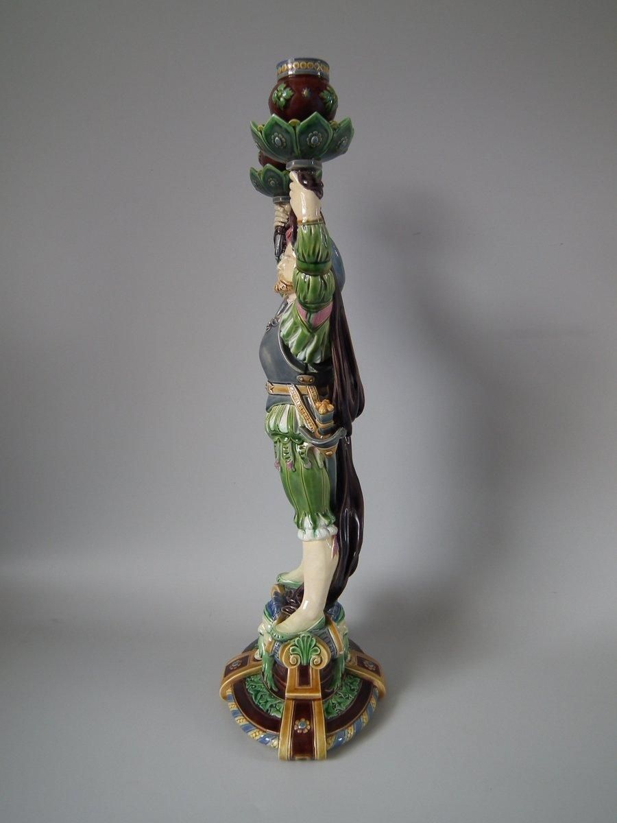 Minton Majolica Tudor Figure Candelabra photo Home Decor