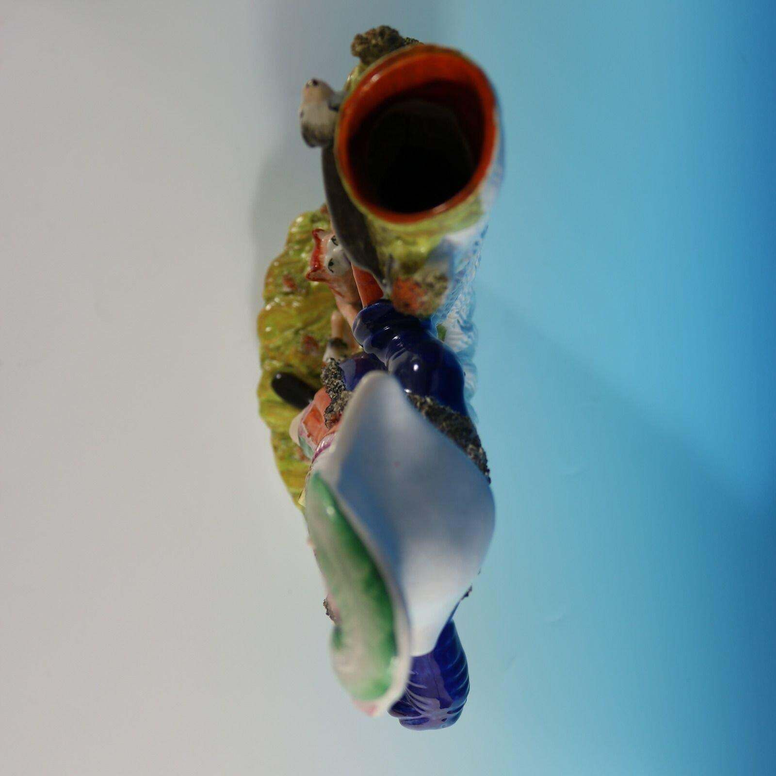 photo buy Rare Large Staffordshire Pottery Otter Hunter Spill Vase