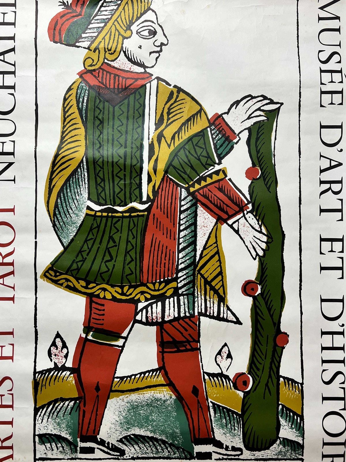 Rare 1973 Tarot Card Exhibition Poster By André Rosselet – Vintage Museum Of Art And History, Neuchâtel Print photo Art