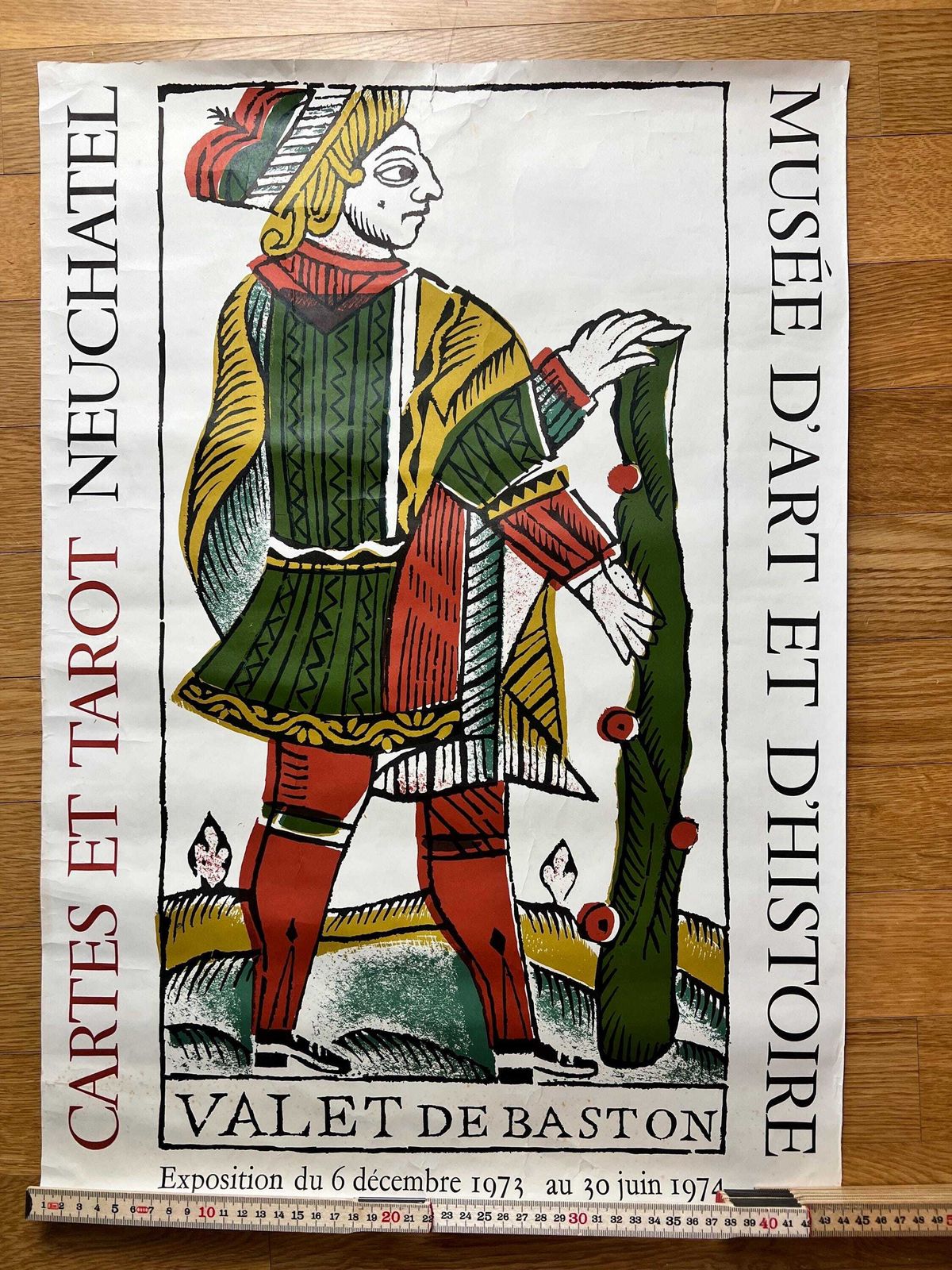 Rare 1973 Tarot Card Exhibition Poster By André Rosselet – Vintage Museum Of Art And History, Neuchâtel Print photo vinterior