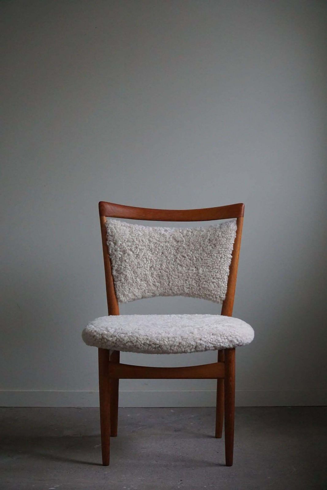Danish Modern, Set Of 6 Chairs In Oak & Lambswool, Model Sw86 By Finn Juhl, 1953 photo vinterior
