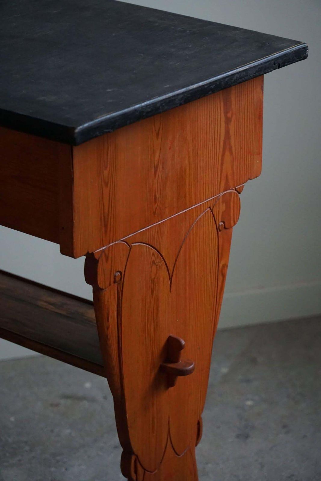 Antique Hand Crafted Swedish 19th Century Gustavian Style Pine Desk / Table photo vinterior