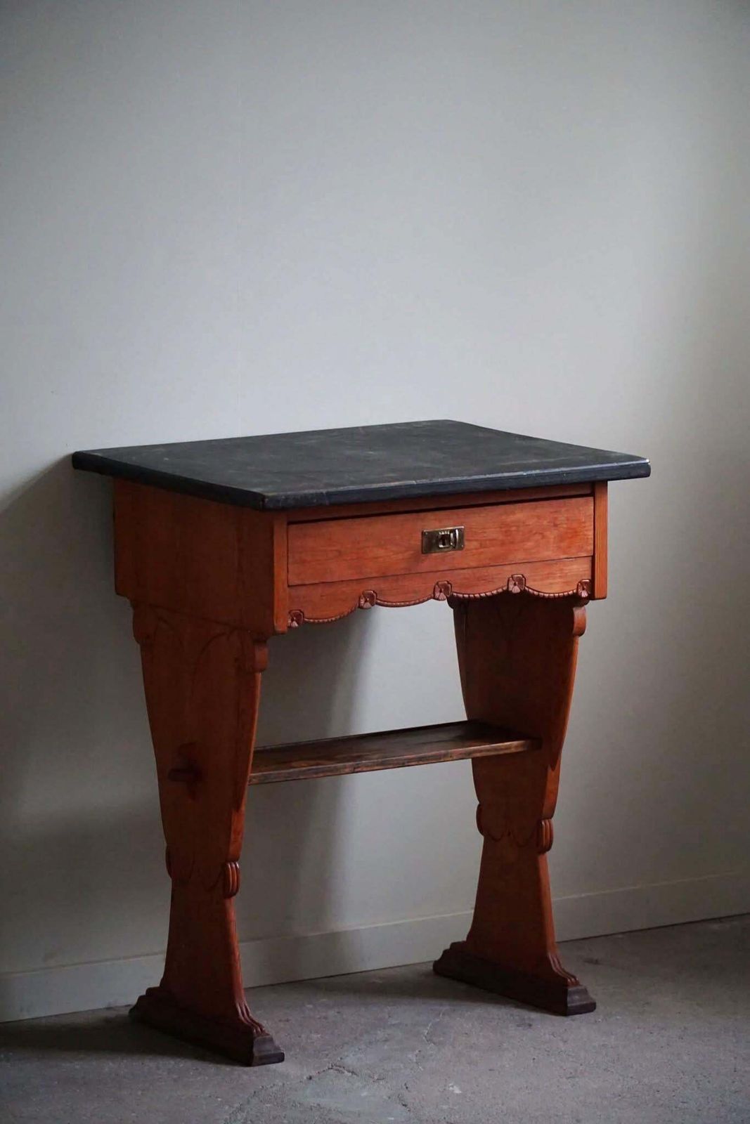 Antique Hand Crafted Swedish 19th Century Gustavian Style Pine Desk / Table photo vintage