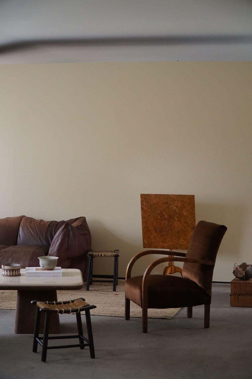 photo for sale Fritz Hansen, Pair Of Danish Curved Art Deco Lounge Chairs, Reupholstered, 1940s