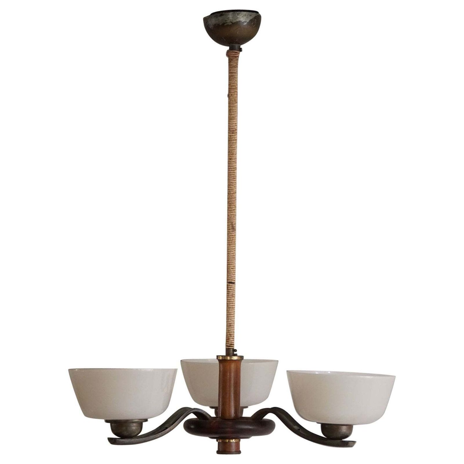 Paavo Tynell For Taito Oy, A Model '1255/3' Art Deco Chandelier, Finland, 1930's
