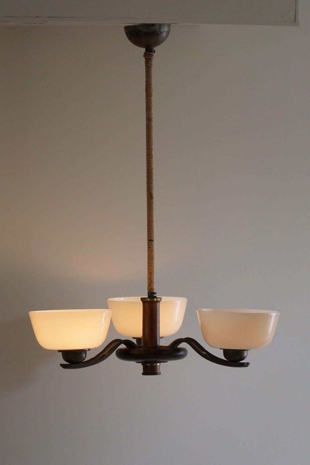 Paavo Tynell For Taito Oy, A Model '1255/3' Art Deco Chandelier, Finland, 1930's photo Lighting