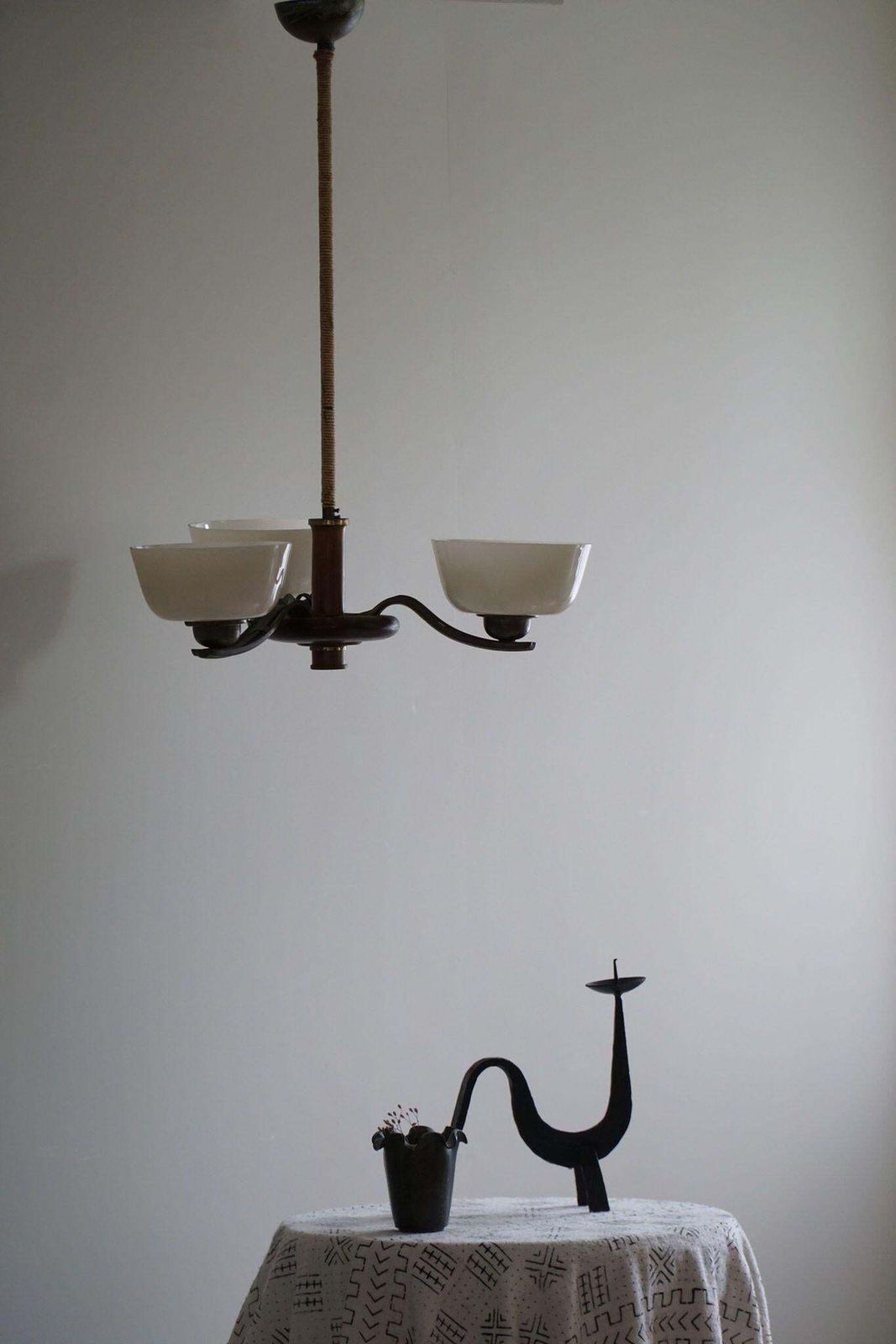 photo vinterior Paavo Tynell For Taito Oy, A Model '1255/3' Art Deco Chandelier, Finland, 1930's