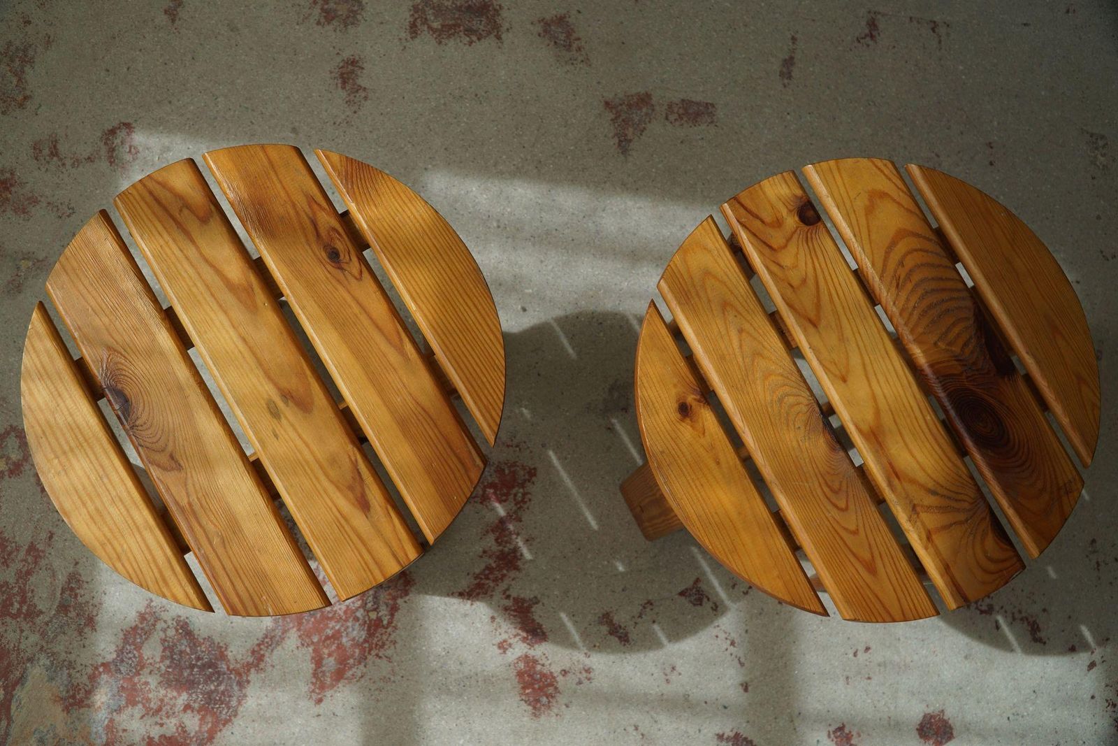Pair Of Stools In Pine, By A Swedish Cabinetmaker, Mid Century Modern, 1960s photo vinterior