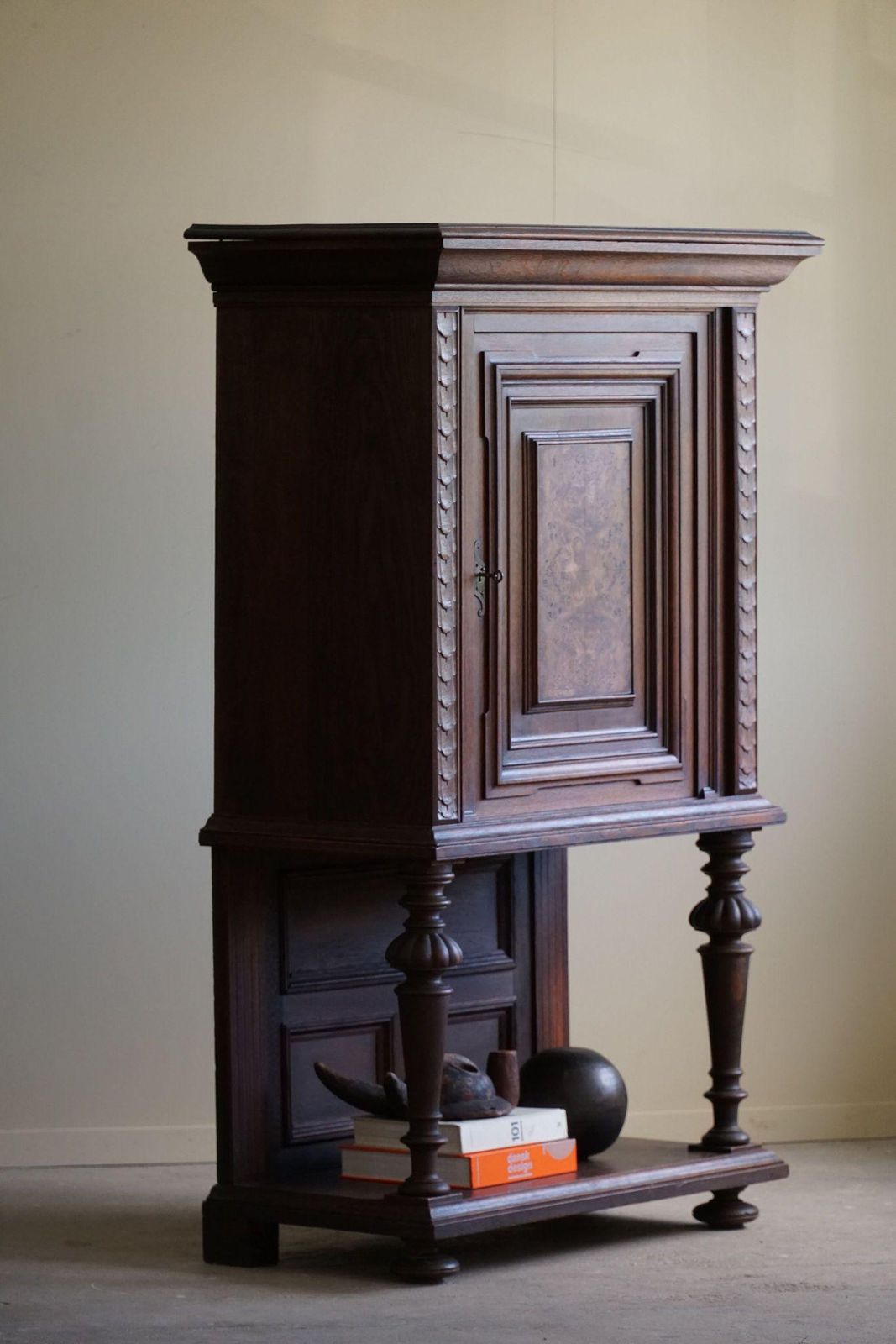 Baroque Style Cabinet In Oak & Birch, Made By A Danish Cabinetmaker, 1920s photo buy