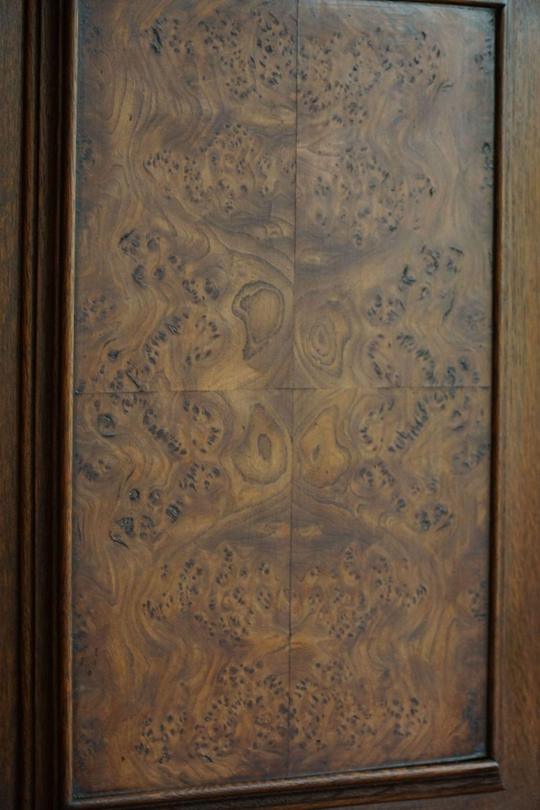 Furniture Baroque Style Cabinet In Oak & Birch, Made By A Danish Cabinetmaker, 1920s photo