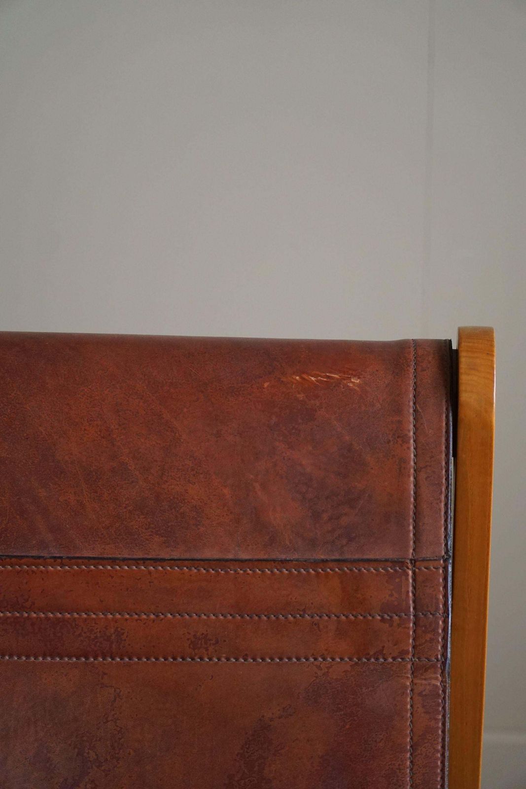 Furniture Francesco Lucianetti, Lounge Chairs In Leather & Elm, Italian Modern, 1960s photo