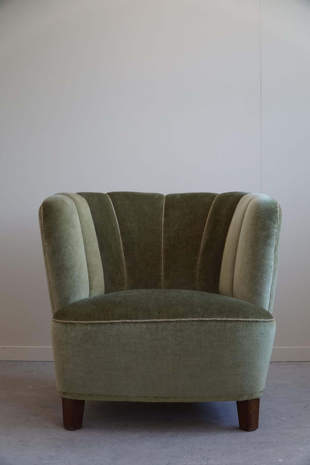 Danish Midcentury, Curved Club Chair, Viggo Boesen Style, 1940s photo Furniture