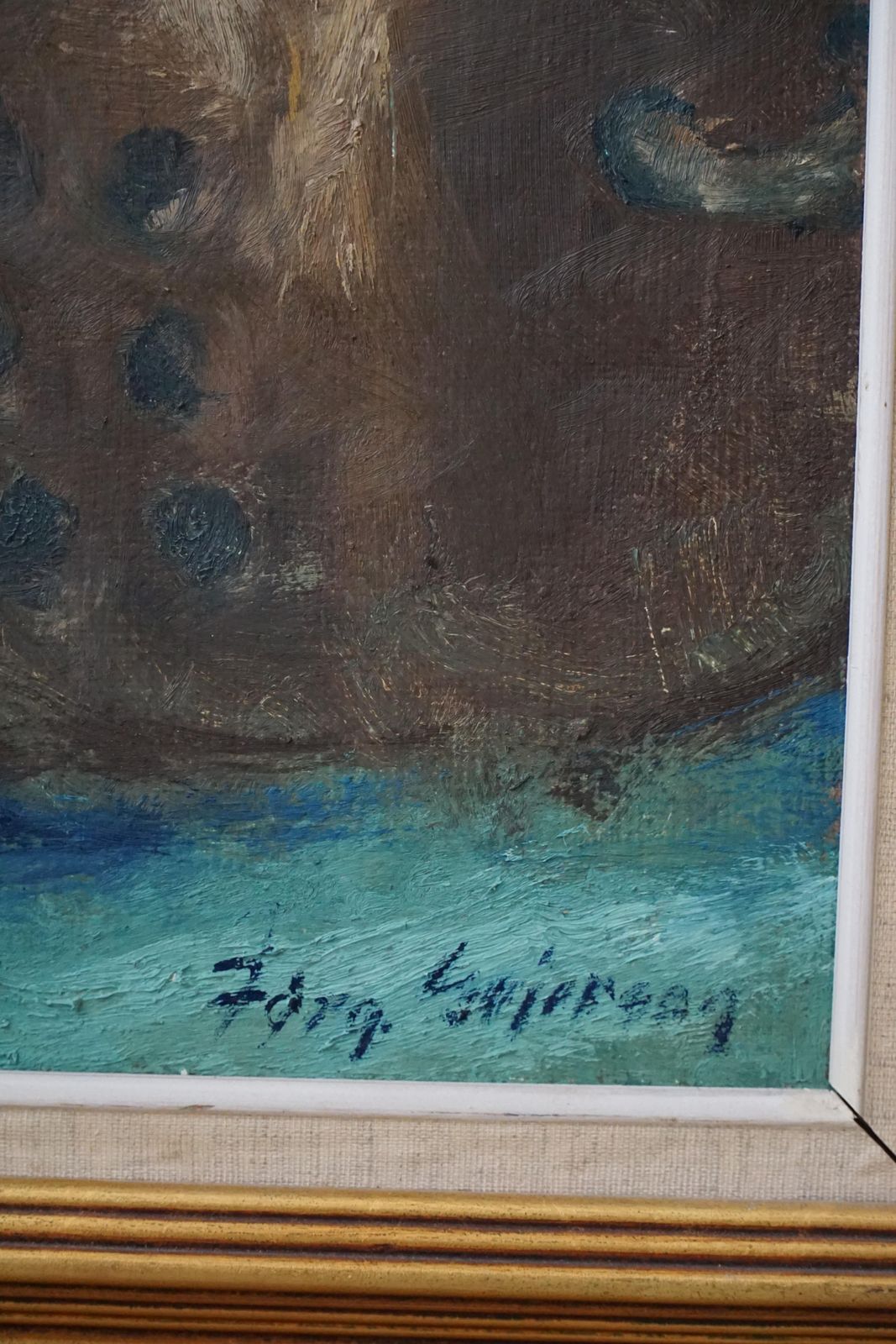 Oil Painting By Jørgen Sejersen, Danish Midcentury, 1960s photo for sale