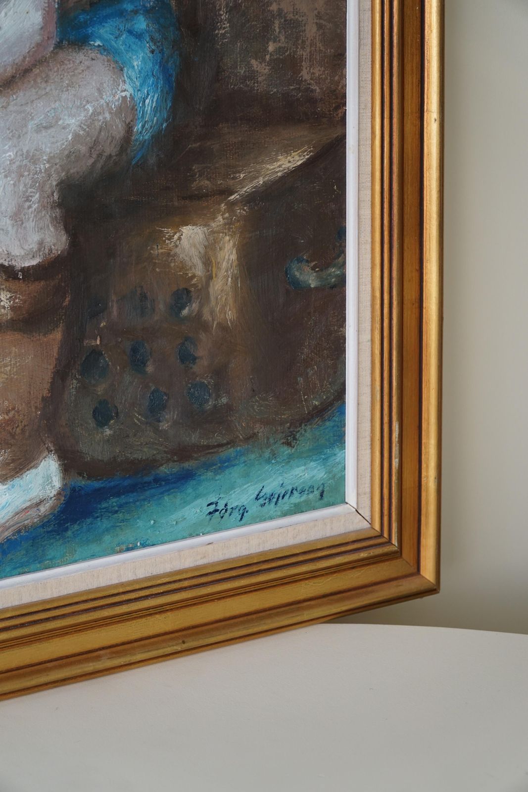 Oil Painting By Jørgen Sejersen, Danish Midcentury, 1960s photo vinterior