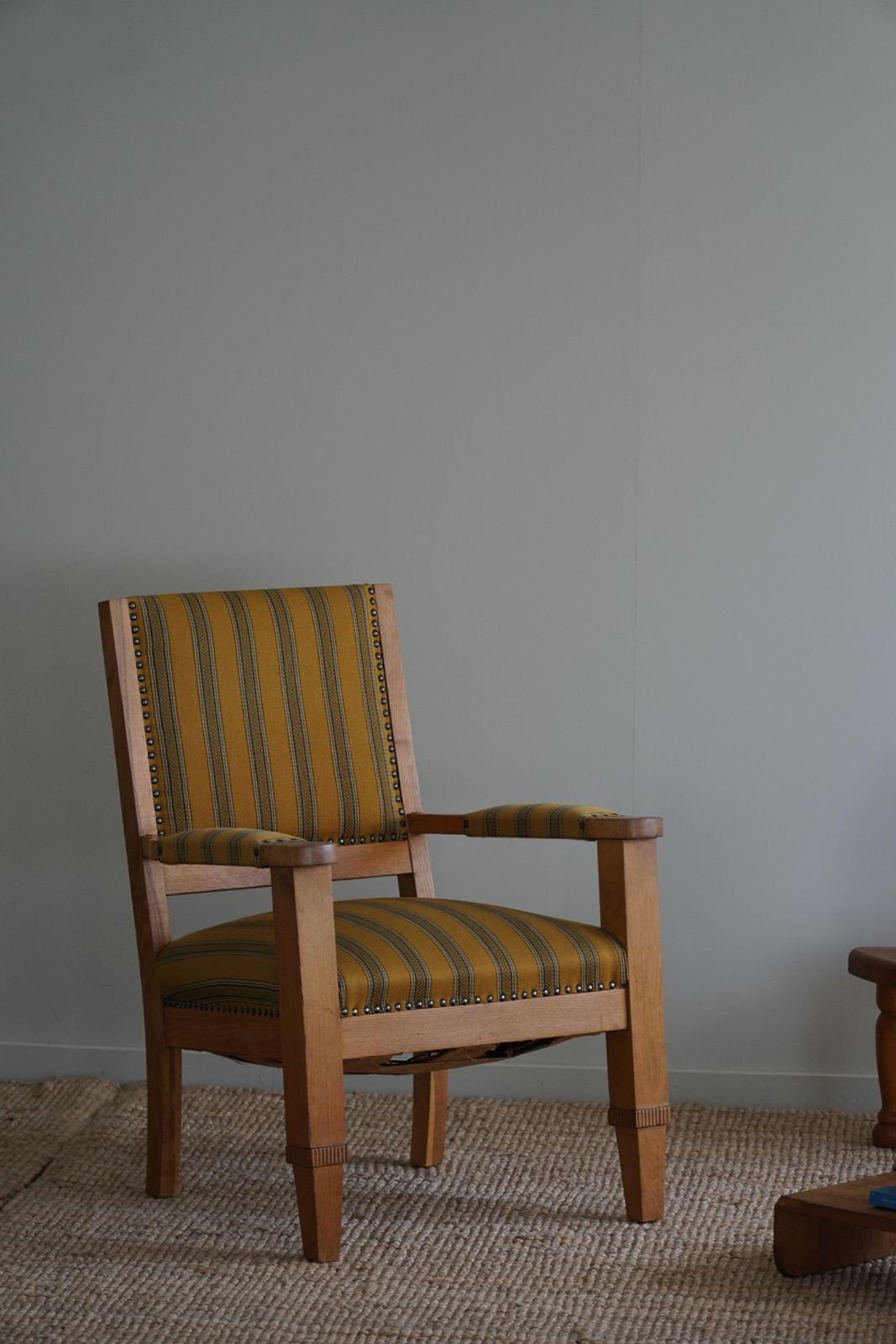 Pair Of Art Deco Armchairs In Oak & Fabric, Danish Cabinetmaker, 1940s photo Furniture