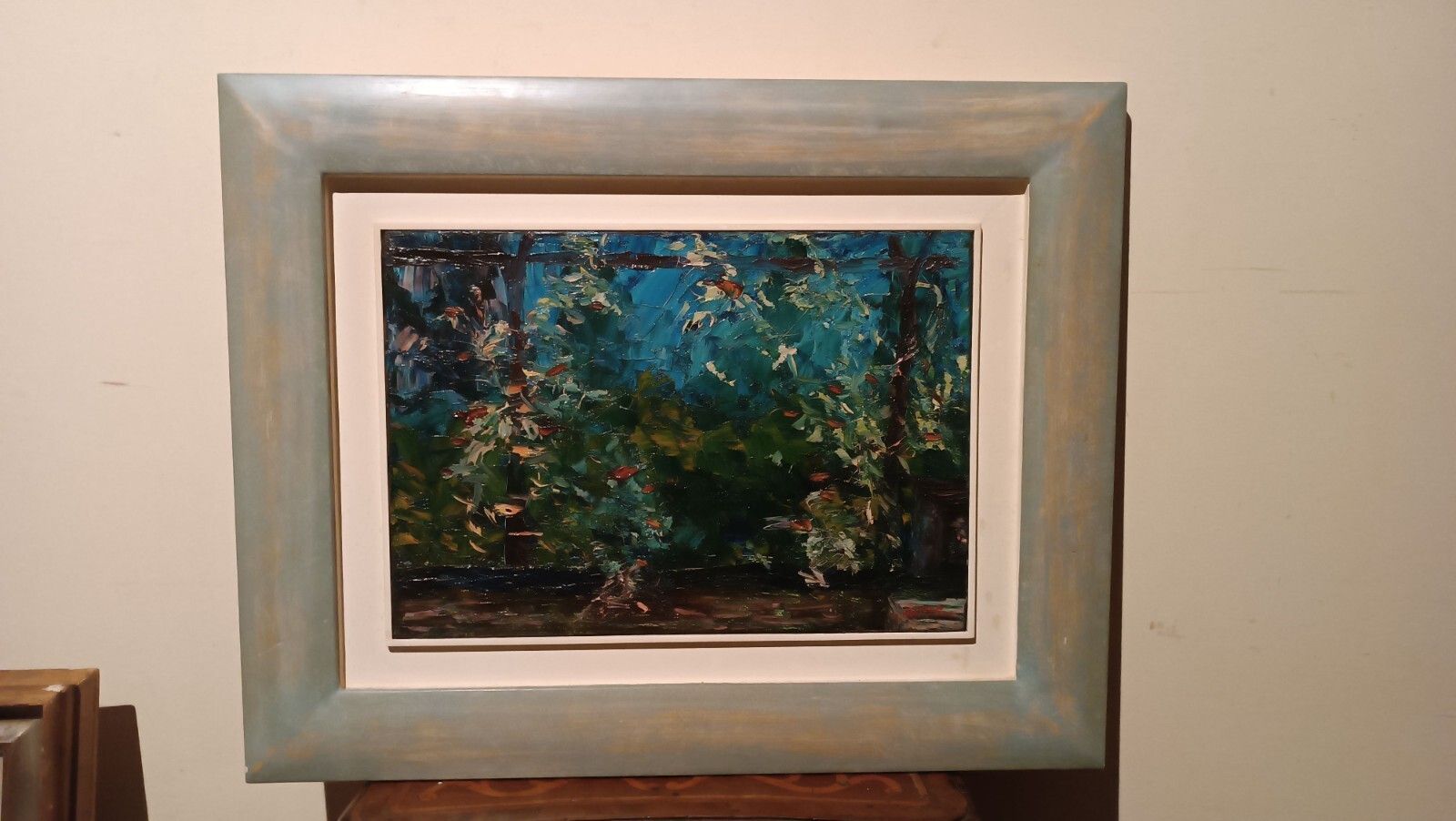 Oil On Canvas Title "The Pergola" Signed 1950s\60s 20th Century photo furniture