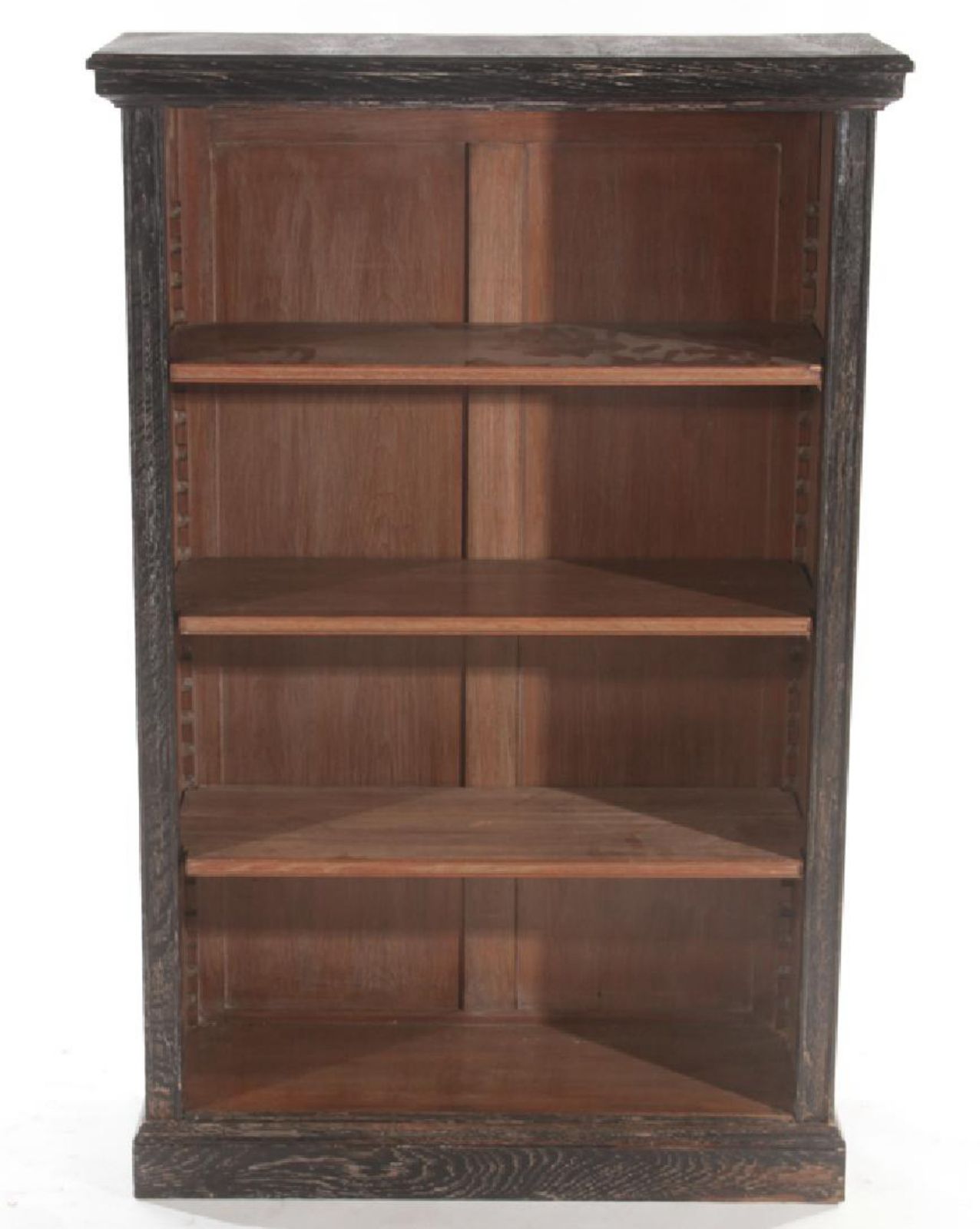 Pair French Bookcases In Dark Brown Cerused Oak From The 1940s photo furniture