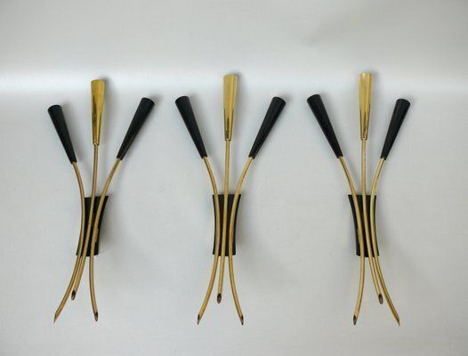 Large Wall Lights In The Style Of Stilnovo, 1950s, Set Of 3 photo buy