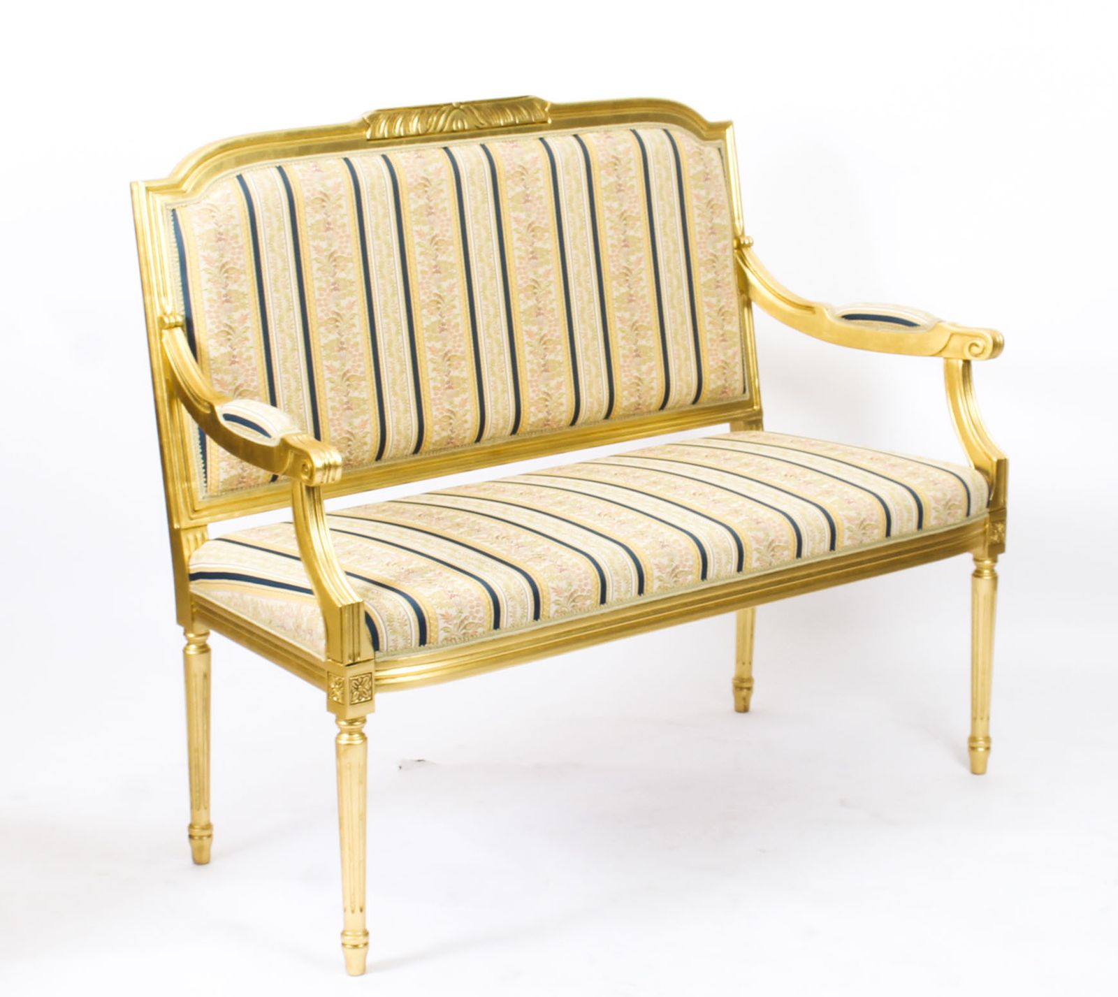 Bespoke Pair Armchairs & Sofa   French Louis XVI Giltwood Suite photo buy