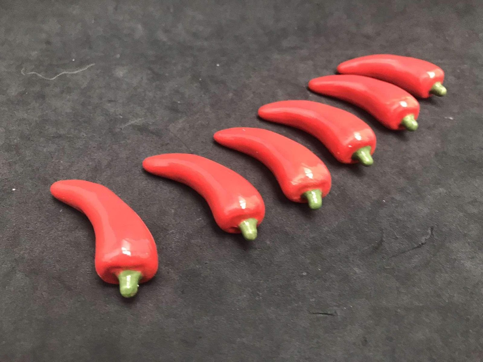Majolica Knife Rest Set 12 Ceramic Red Chili Cutlery Holder Red Decor Flatware Rest Kitchen Decor Display Vegetables Gift For Hostess photo vinterior