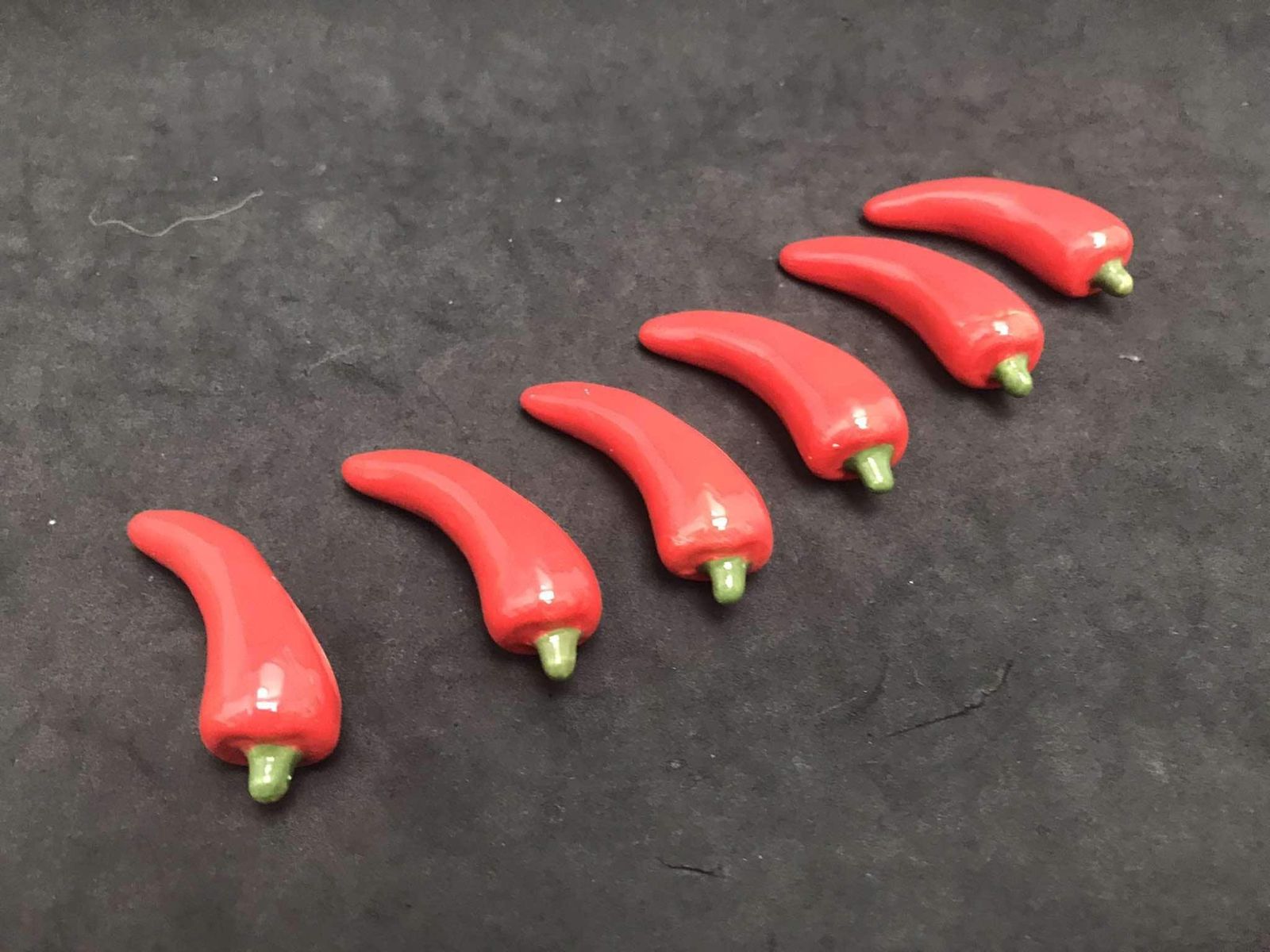 Majolica Knife Rest Set 12 Ceramic Red Chili Cutlery Holder Red Decor Flatware Rest Kitchen Decor Display Vegetables Gift For Hostess photo buy