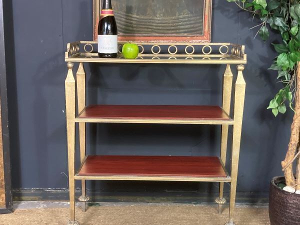 A Fine French Antique Gilt Metal 3 Tier Side Table photo 275.0