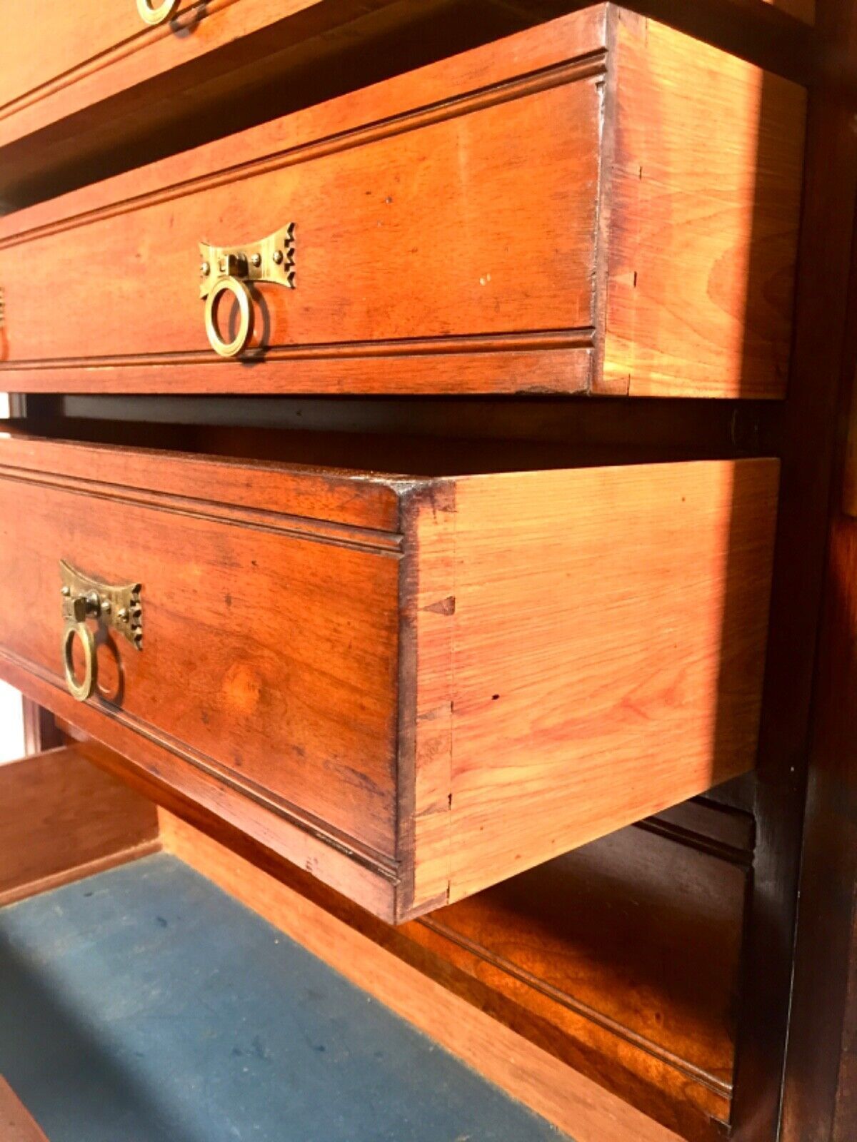 photo for sale Antique Mahogany Wood Victorian Architects Plan Chest Of Drawers / Cabinet 1880