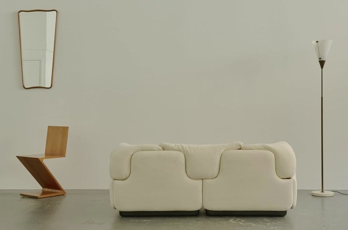 Confidential Sofa By Alberto Rosselli For Saporiti, 1970s In White Linen photo furniture
