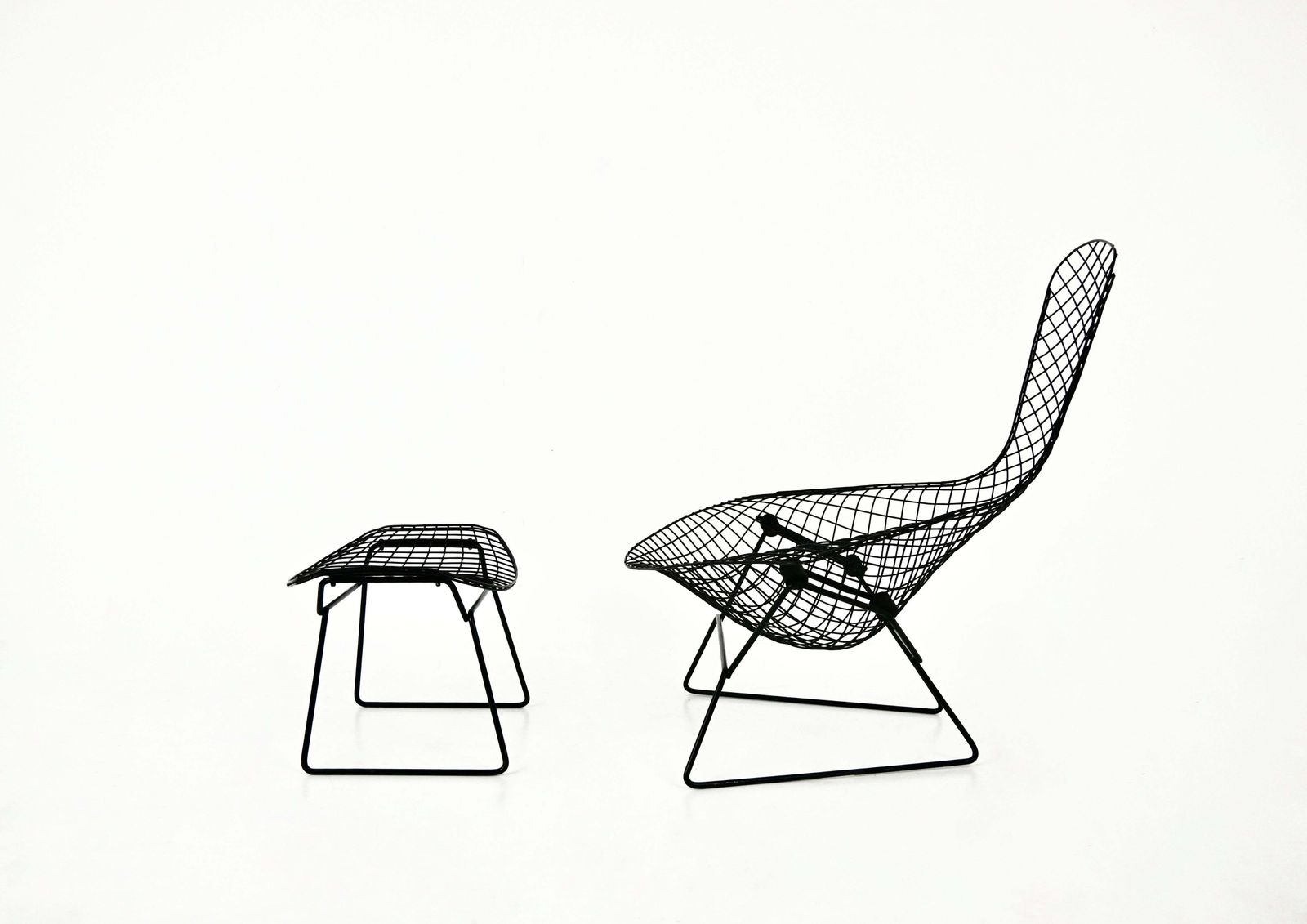 Bird Chair With Ottoman By Harry Bertoia For Knoll, 1960 photo buy