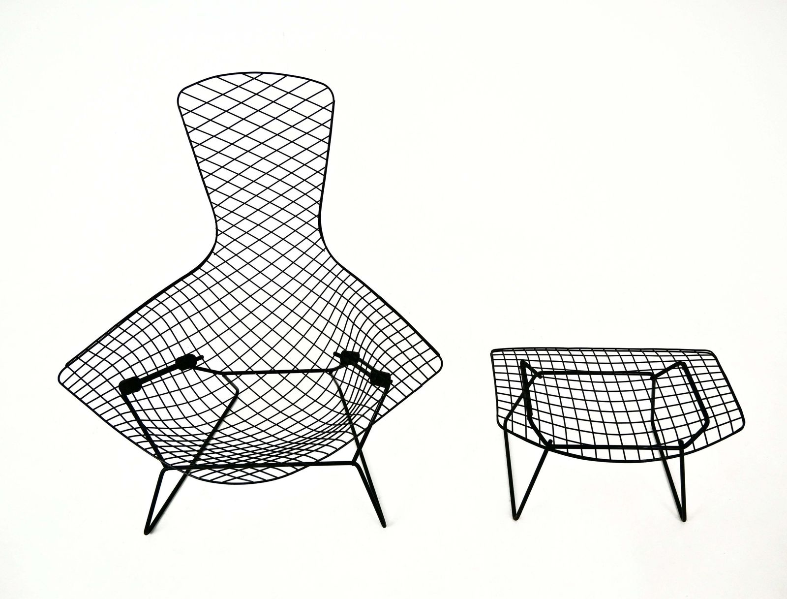 photo furniture Bird Chair With Ottoman By Harry Bertoia For Knoll, 1960