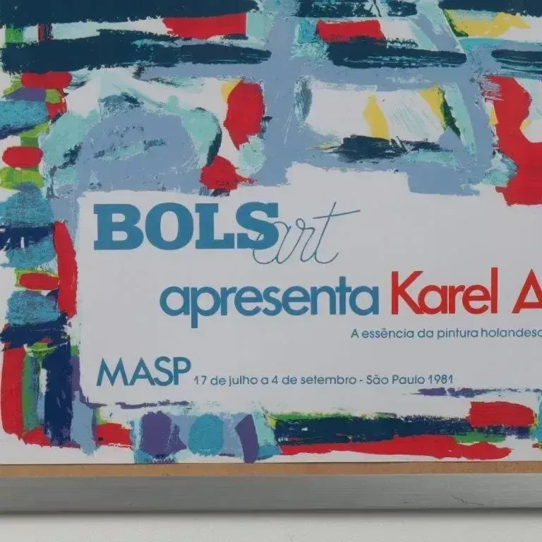 1981 Karel Appel Lithograph For The Bols Art Exchibition, Brazil photo furniture