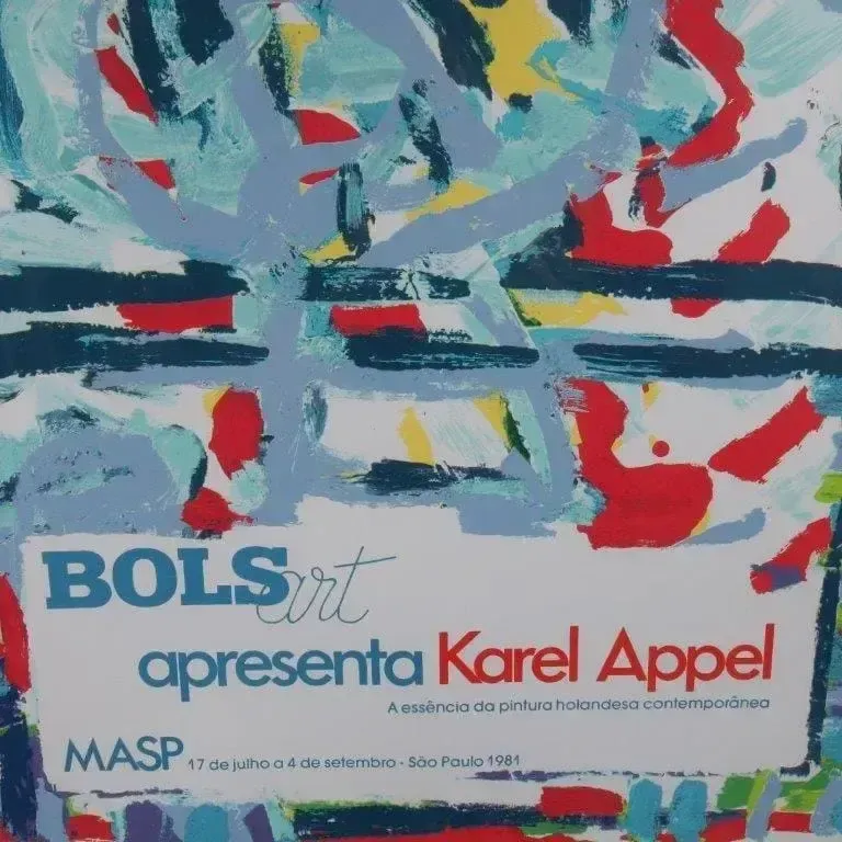 1981 Karel Appel Lithograph For The Bols Art Exchibition, Brazil photo Art