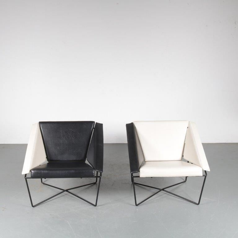 Rob Eckhardt Pair Of “Van Speyk” Chairs For Pastoe, Netherlands 1984 photo furniture