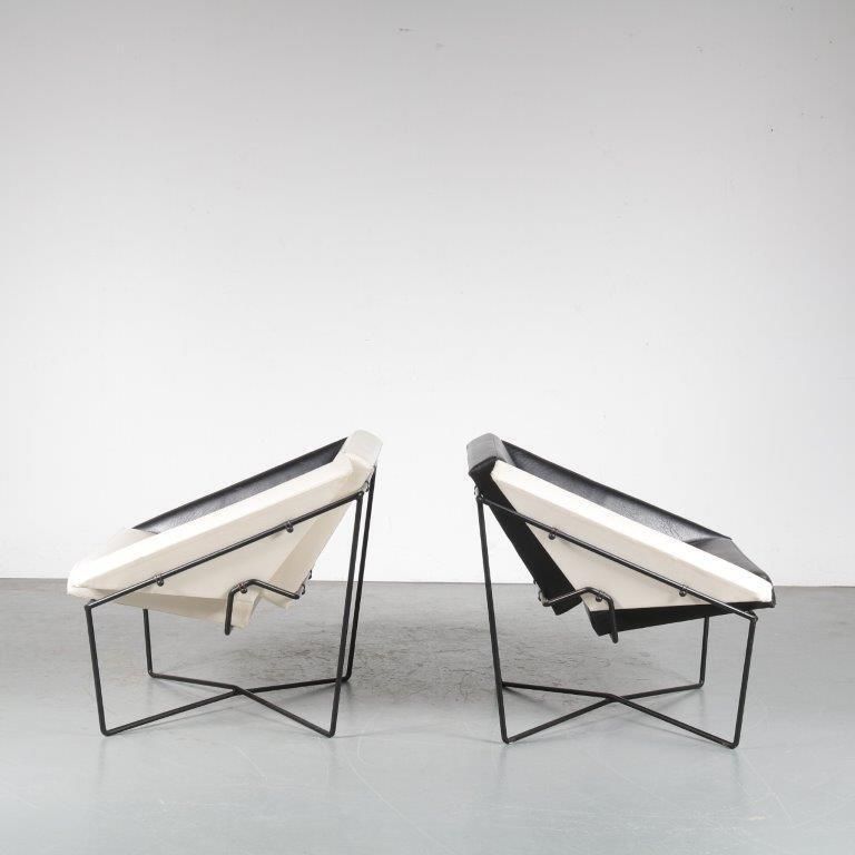 photo furniture Rob Eckhardt Pair Of “Van Speyk” Chairs For Pastoe, Netherlands 1984
