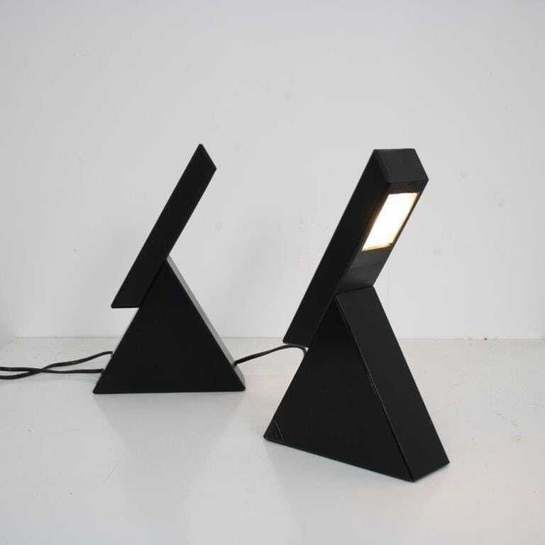 1980s Pair Of Delta Table Lamps By Mario Bertorella For Jm Rdm Italy