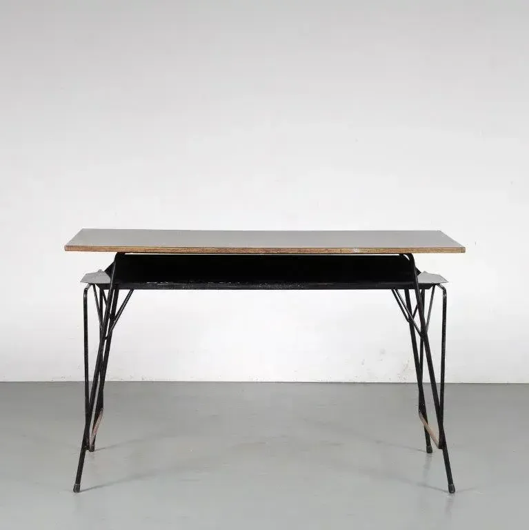 1950s Willy Van Der Meeren Teacher’s Desk For Tubax, Belgium photo Furniture